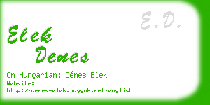 elek denes business card